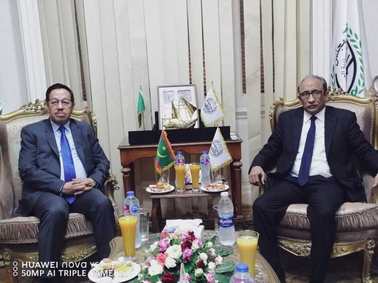 الامين العام لمجلس الوحدة الاقتصادية العربية يستقبل سفير موريتانيا بالقاهرة خلال زيارته لمقر المجلس