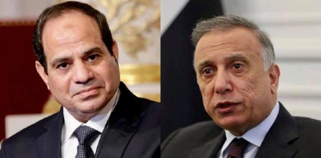 الرئيس السيسي -الكاظمي رئيس وزراء العراق 