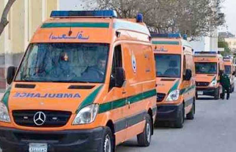 ـ4 سيارات إسعاف تنطلق إلى موقع حريق كنيسة الأنبا بيشوي في محافظة المنيا.