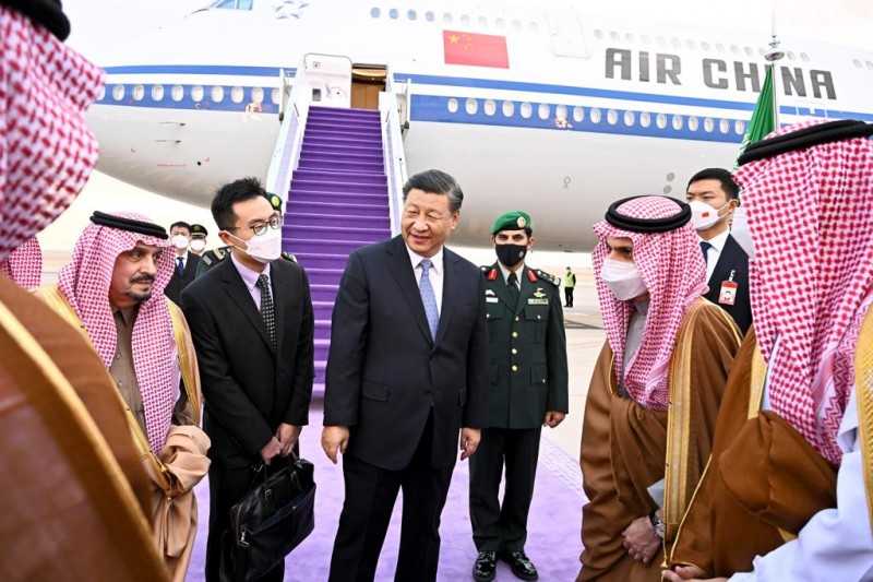 كلمة رئيس جمهورية الصين الشعبية شي جينبينغ عند وصوله إلى مطار الملك خالد الدولي