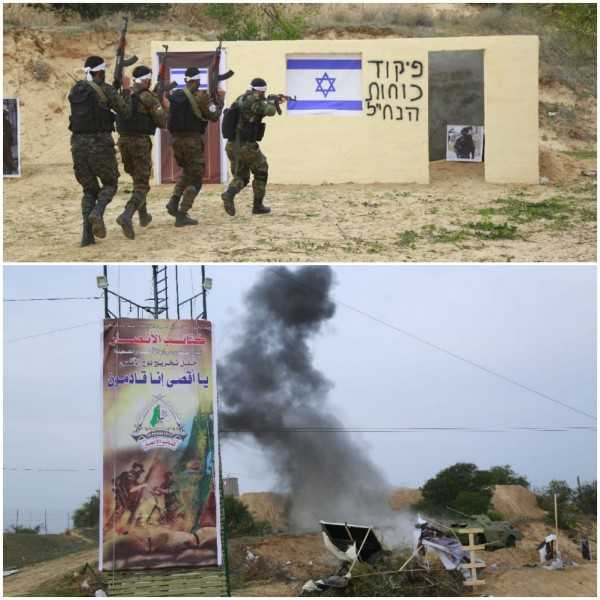 بالصور : الجناح العسكري لحركة الأحرار الفلسطينية ينفذ مناورة عسكرية بالذخيرة الحية