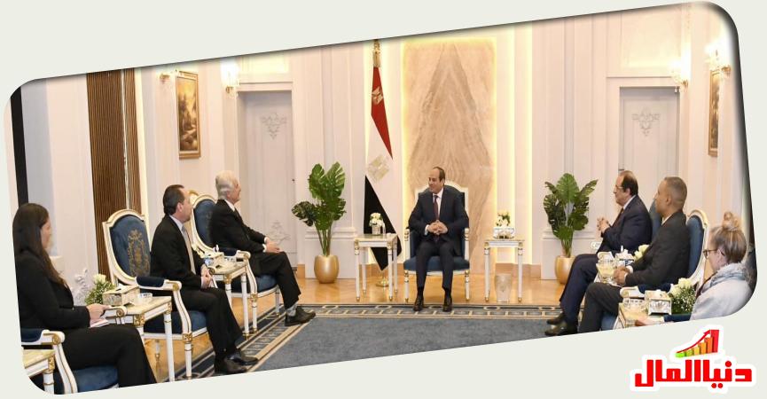الرئيس عبد الفتاح السيسي-  والوفد الأريكي برئاسة ويليام بيرنز 