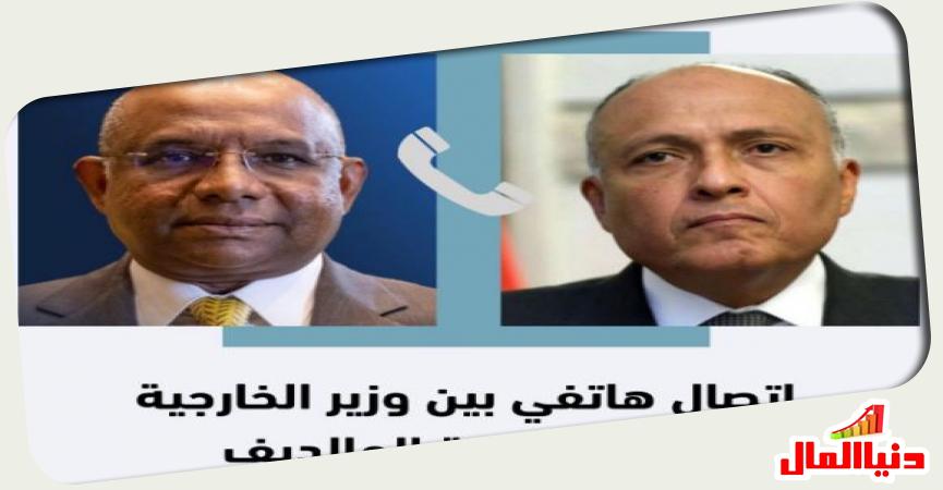  وزير الخارجية  سامح شكري - عبد الله شاهد وزير خارجية المالديف