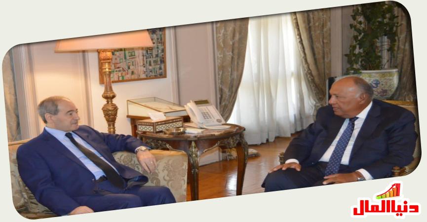 وزيرا الخارجية المصري والسوري 