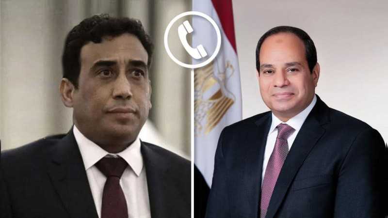 السيسي يؤكد تضامن مصر الكامل ووقوفها بجانب الأشقاء في ليبيا في اتصال هاتفي مع ” المنفي ”
