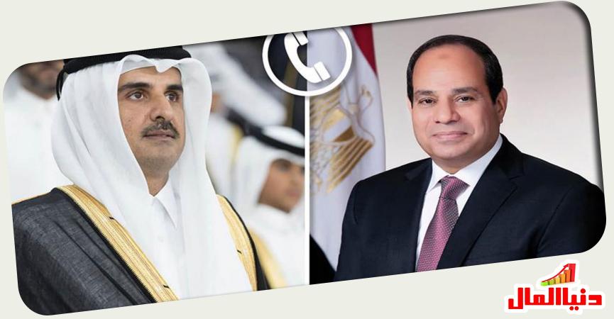 الرئيس عبد الفتاح السيسي -الشيخ تميم بن حمد آل ثاني