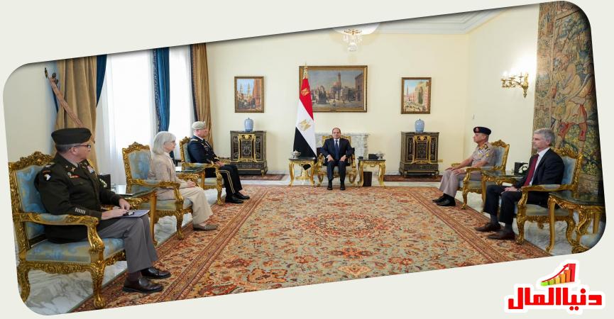 فخامة الرئيس السيسي والوفد الأمريكي 
