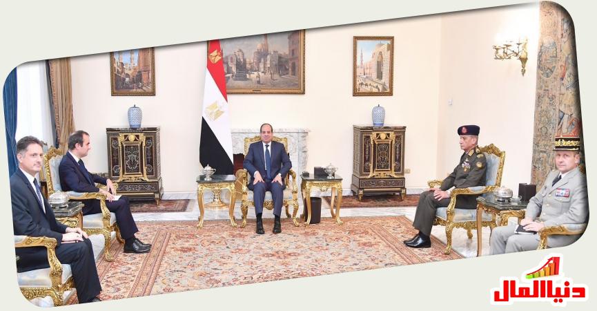 فخامة الرئيس السيسي يستقبل وزير القوات المسلحة الفرنسي