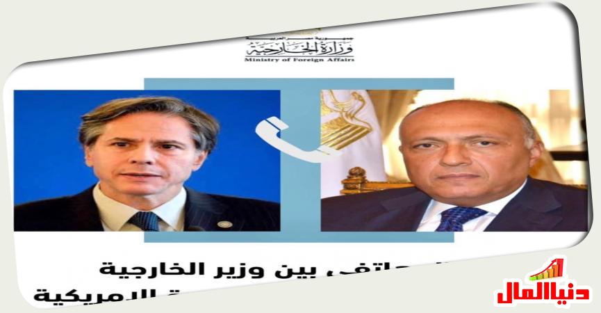 السيد سامح شكري وزير لاخارجية المصري - أنتوني بينكين 
