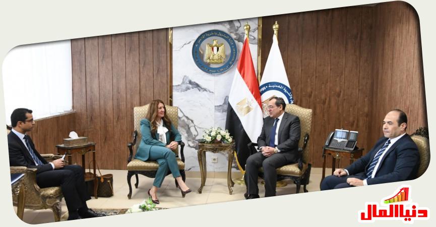 وزير البنرول المصرية طارق الملا - والسفيرة الأمريكية 