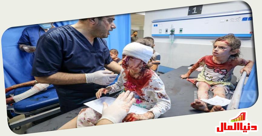 أطفال غزة بعد القصف البربري الإسرائيلي 