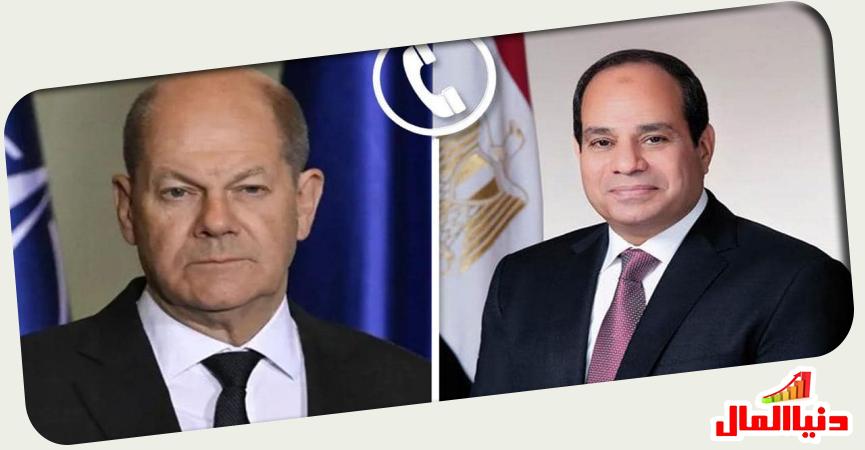 عبد الفتاح السيسي-  المستشار - الألماني - ”أولاف شولتز”