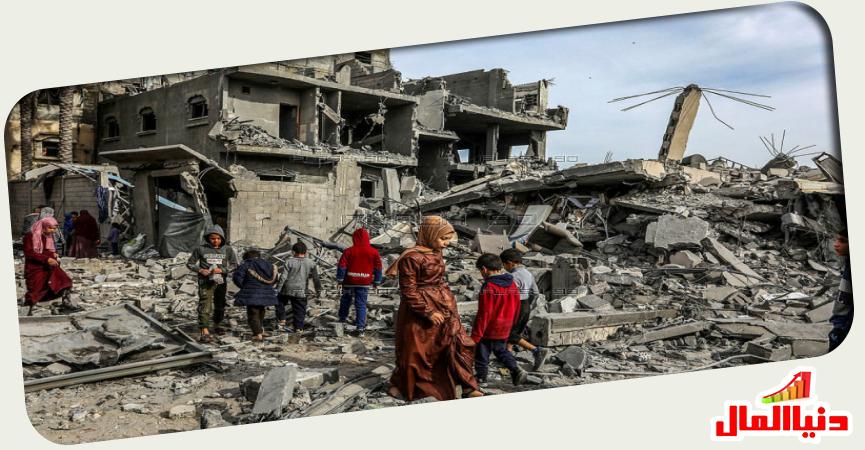الدمار في غزة  على يد الاحتلال 