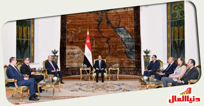 الرئيس السيسي خلال استقباله رئيس وزراء فلسطين 
