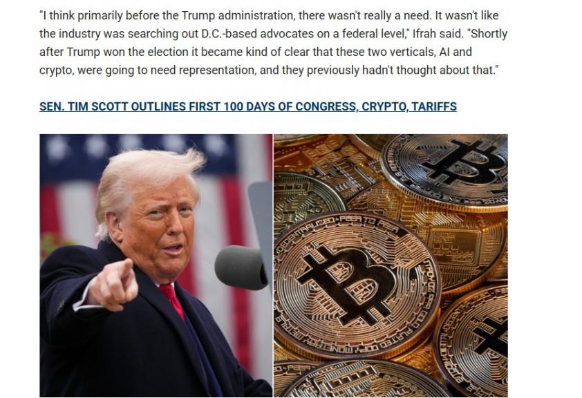 New Trump-linked consulting firm launches in DC to navigate crypto, AI : Trust, connected voice