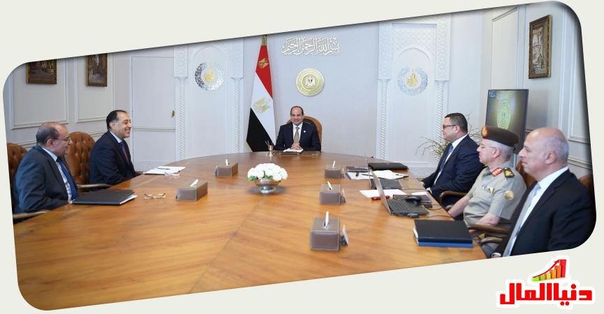 فخامة الرئيس السيسي خلال الاجتماع