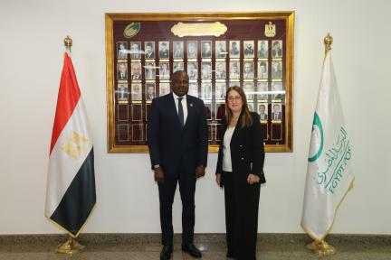 داليا الباز رئيس البريد المصري تستقبل المدير التنفيذي لبريد كوت ديفوار