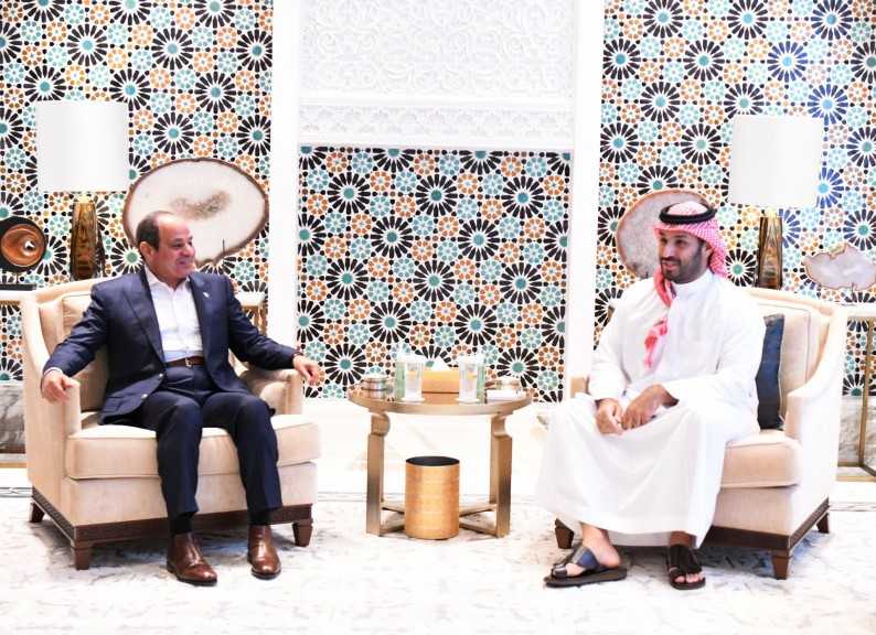فخامة الرئيس السيسي يلتقي اليوم بالأمير محمد بن سلمان ول يعهد المملكة العربية السعودية