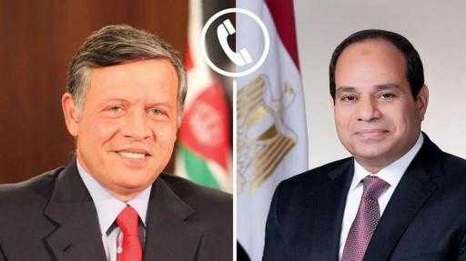 الرئيس السيسي يتلقى اتصالًا هاتفيًا من جلالة الملك عبد الله الثاني بن الحسين