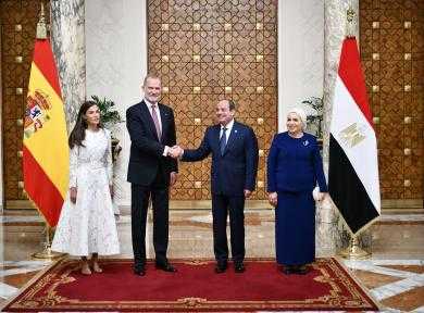 فخامة الرئيس السيسي يستقبل جلالة الملك فيليبي السادس ملك إسبانيا و الملكة ليتيزيا