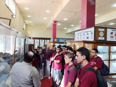 زيارة تعليمية لطلاب معهد الكوزن المصري الياباني إلى المتحف الجيولوجي المصري