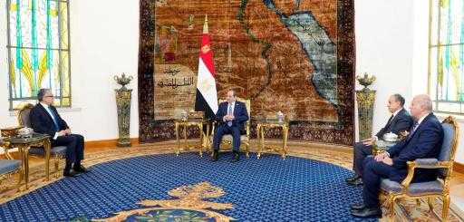 فخامة الرئيس السيسي يلتقي  الدكتو خالد العناني مدير منظمة اليونسكو