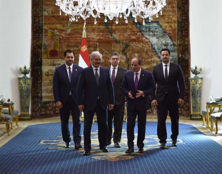 فخامة الرئيس السيسي يستقبل المشير حفتر اليوم بحضو ر اللواء حسن رشاد