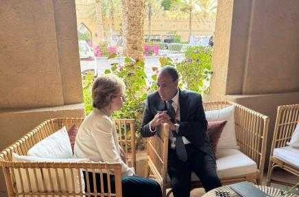 وزير الخارجية المصري يؤكد على رفض مصر التام للمساس بالأراضي  اللبنانية خلال لقاءه مستشارة الرئيس الفرنسي لشئون الشرق الأوسط