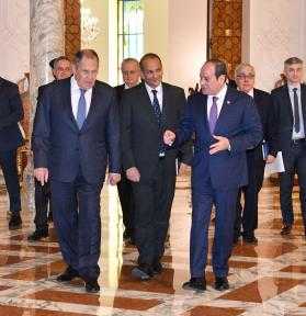 فخامة الرئيس السيسي يستقبل ”سيرجي لافروف”، وزير خارجية روسيا الاتحادية