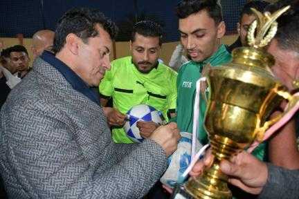 وزير الشباب والرياضة ومحافظ شمال سيناء يفتتحان أعمال تطوير الملعب الخماسي بمركز شباب الخربة