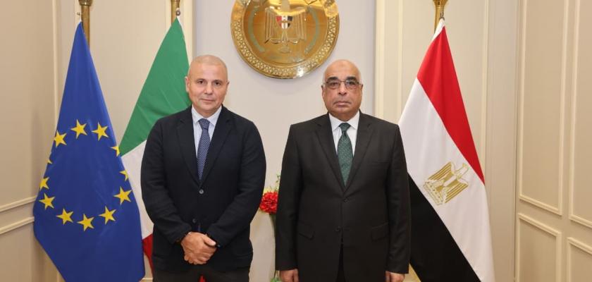 وزير العدل يستقبل سفير دولة إيطاليا بالقاهرة