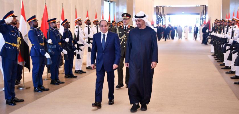 فخامة الرئيس السيسي يلتقي الشيخ محمد بن زايد رئيس دولة الإمارات العربية المُتحدة