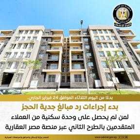 الإسكان تعلن عن بدء بنك التعمير والإسكان... الإسكان تعلن عن بدء بنك التعمير والإسكان رد مبالغ جدية الحجز لمن لم يحصل على وحدة سكنية