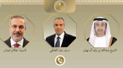 اتصالان هاتفيان لوزير الخارجية عبد العاطي  مع نظيريه الإماراتي والتركي لبحث تداعيات التصعيد العسكري بالمنطقة