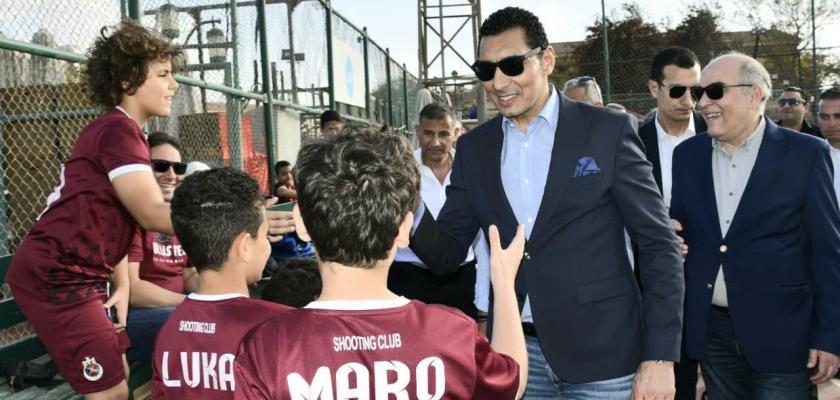 وزير الشباب والرياضة ومحافظ الجيزة يتفقدان أعمال التطوير بنادي الصيد بأكتوبر