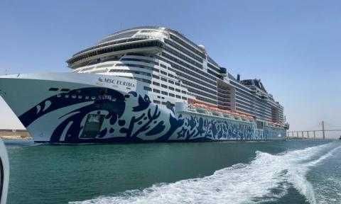 سفينة الركاب السياحية MSC EURIBIA إحدى أكبر سفن الرحلات البحرية في العالم تختار العبور من قناة السويس