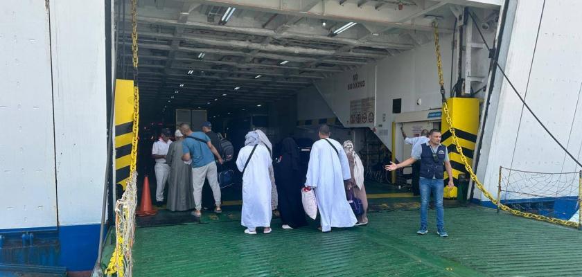 انطلاق أولى أفواج الحج البري من ميناء نويبع البحري وسط استعدادات مكثفة من هيئة موانئ البحر الأحمر