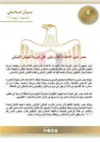 مصر تدين الاعتداء الإسرائيلي على دورية للجيش اللبناني