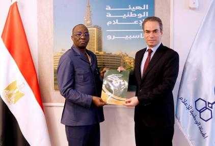 المسلماني يستقبل الدكتور أبو بكر برقو رئيس اتحاد التلفزة الأفريقي