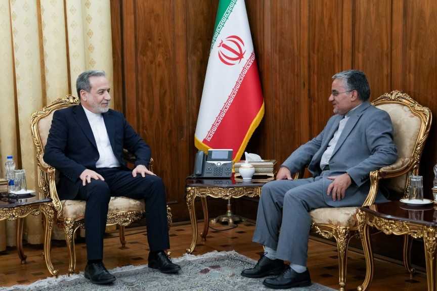 لقاء رئيس مكتب رعاية المصالح الإيراني في القاهرة مع وزير الخارجيةعباس عراقجي