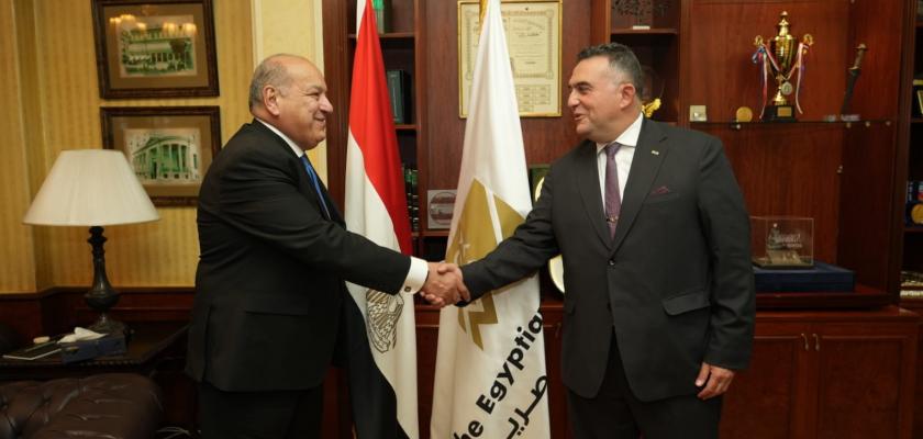 عمر رضوان رئيس البورصة يستقبل الدكتور محمد الوحش وكيل مجلس النواب