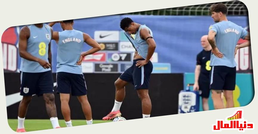 منتخب إنجلترا خلال تدريباته