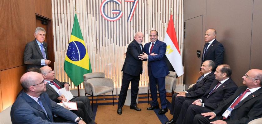 فخامة الرئيس السيسي يلتقي« لولا داسيلفا» رئيس البرازيل