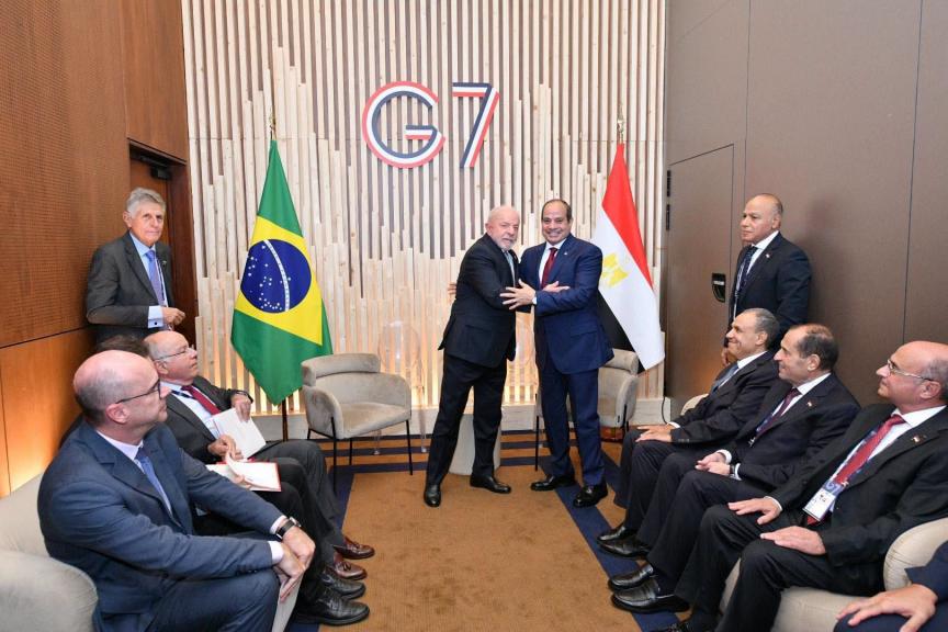 فخامة الرئيس السيسي يلتقي« لولا داسيلفا» رئيس البرازيل