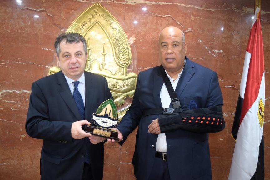 أيمن العشري يستقبل سفير أرمينيا  لبحث زيادة التبادل الاستثماري والتجاري المشترك