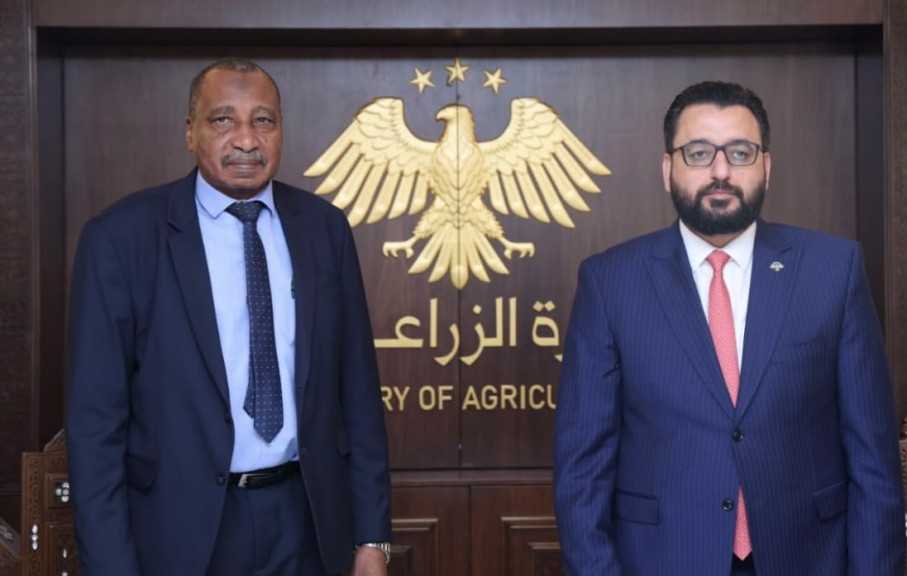 الدخيري يبحث مع وزير الزراعة السوري تعزيز التعاون ودعم التنمية الزراعية والأمن الغذائي
