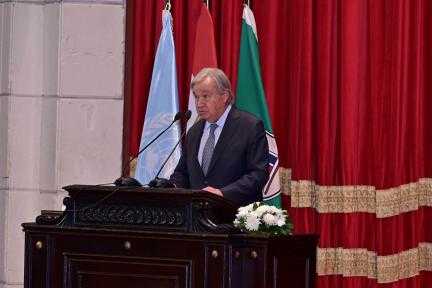 الأمين العام للأمم المتحدة يلقي محاضرة تذكارية بجامعة... الأمين العام للأمم المتحدة يلقي محاضرة تذكارية بجامعة القاهرة