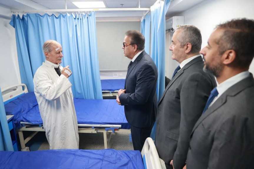 وزير الصحة يتفقد الأقسام المطورة بمعهد الرمد التذكاري ومستشفى الجلاء التعليمي